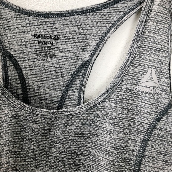Reebok Gray Racerback Tank Top Size M - Picture 4 of 5
